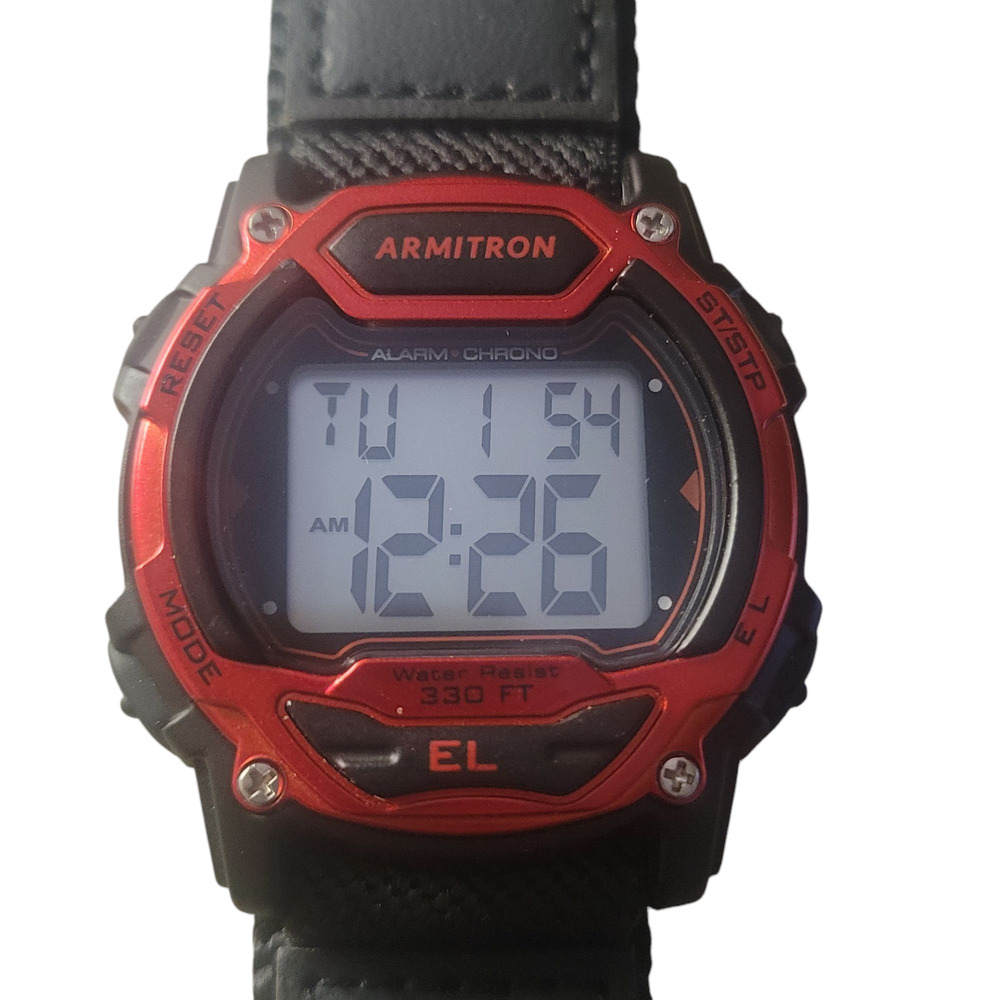 Armitron Sport Digital Chronograph‎ Unisex Red face  Great workout watch